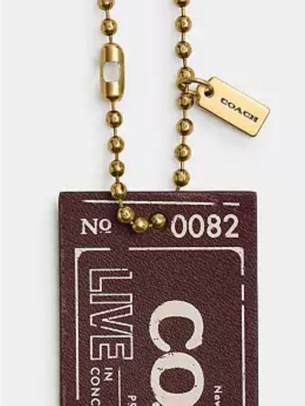 Coach NY Fashion Week Ticket Stub Leather Hangtag Keychain Charm THE TURNLOCKS